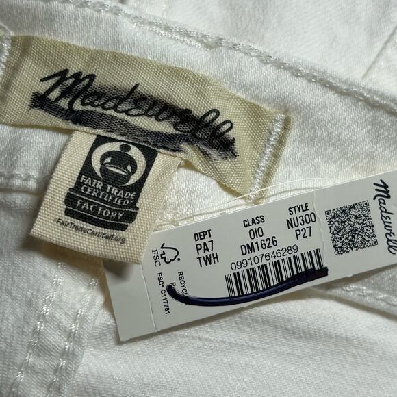 Madewell Women's The Perfect Vintage Wide Leg Crop Jean White 27 P Petite New - Picture 8 of 10
